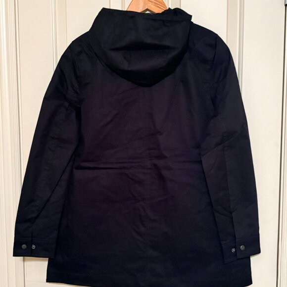 Hunter Women's Rain Jacket, Water Resistant Cotton, Black, Size Small - Picture 2 of 3